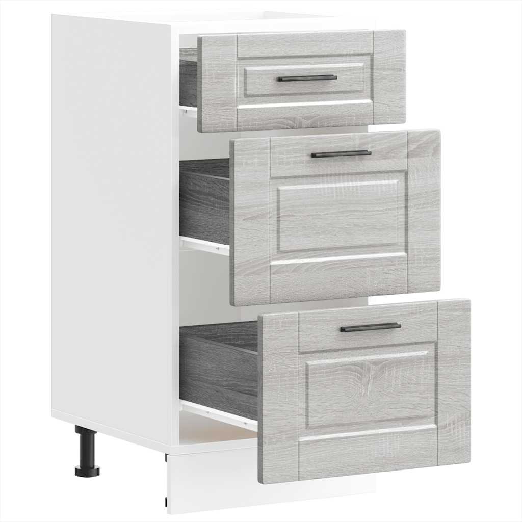 vidaXL Kitchen Base Cabinet Porto Grey Sonoma Engineered Wood