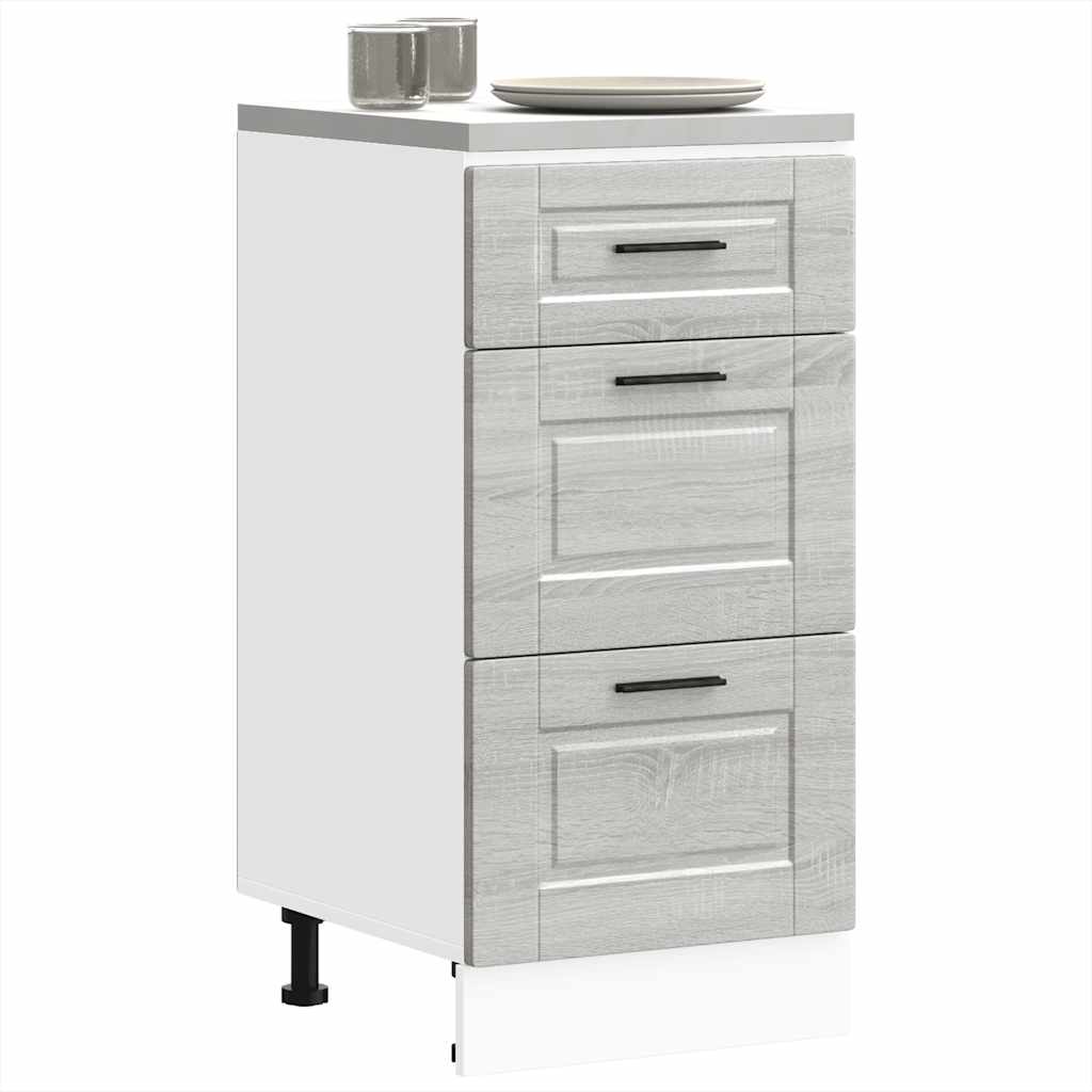 vidaXL Kitchen Base Cabinet Porto Grey Sonoma Engineered Wood