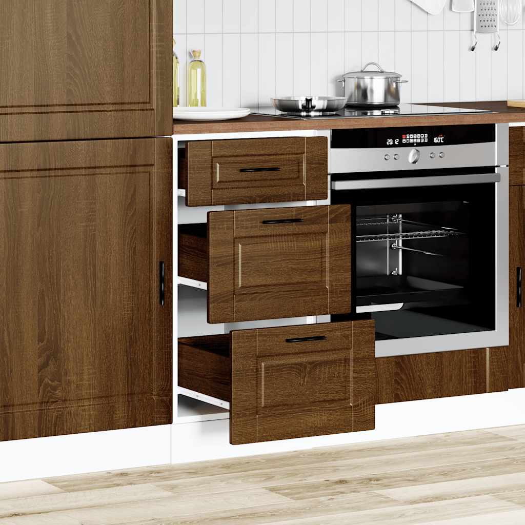 vidaXL Kitchen Base Cabinet Porto Brown Oak Engineered Wood