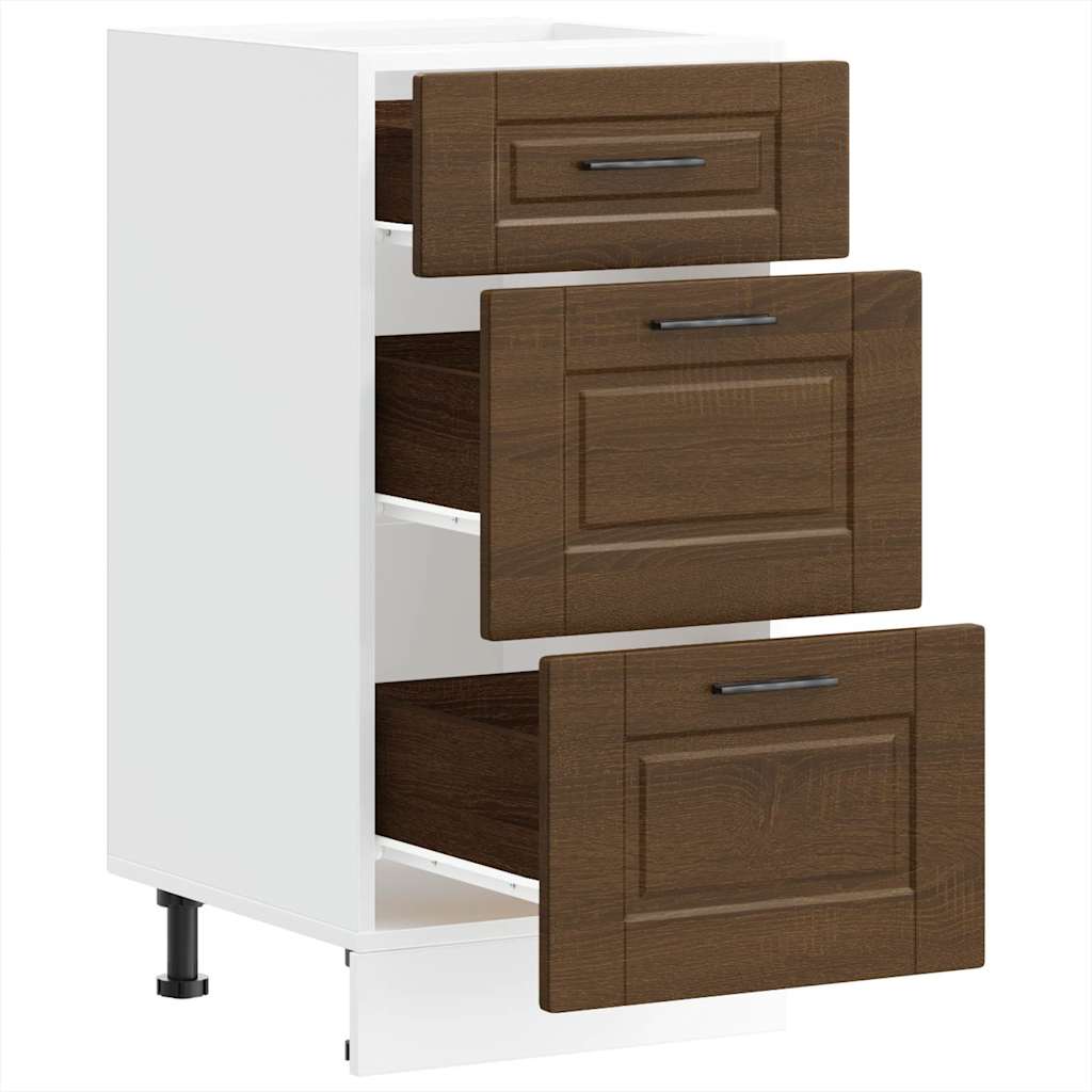 Kitchen Base Cabinet "Porto" Brown Oak Engineered Wood