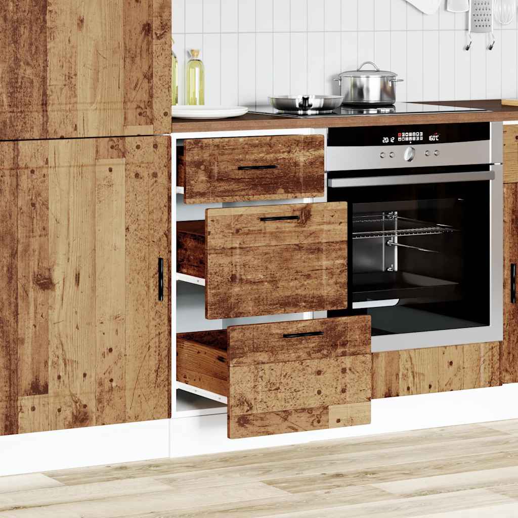 vidaXL Kitchen Base Cabinet Porto Old Wood Engineered Wood