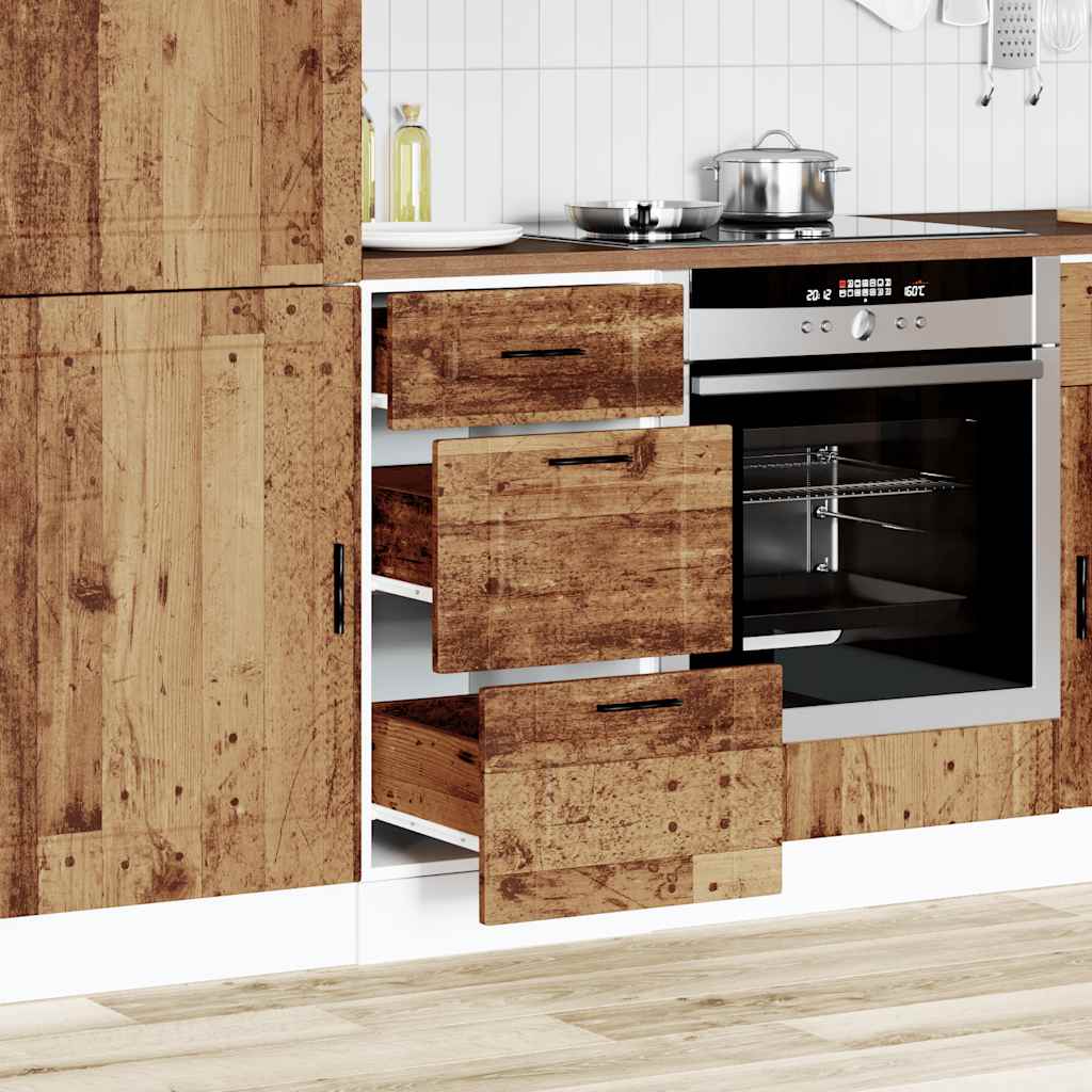 Kitchen Base Cabinet "Porto" Old Wood Engineered Wood