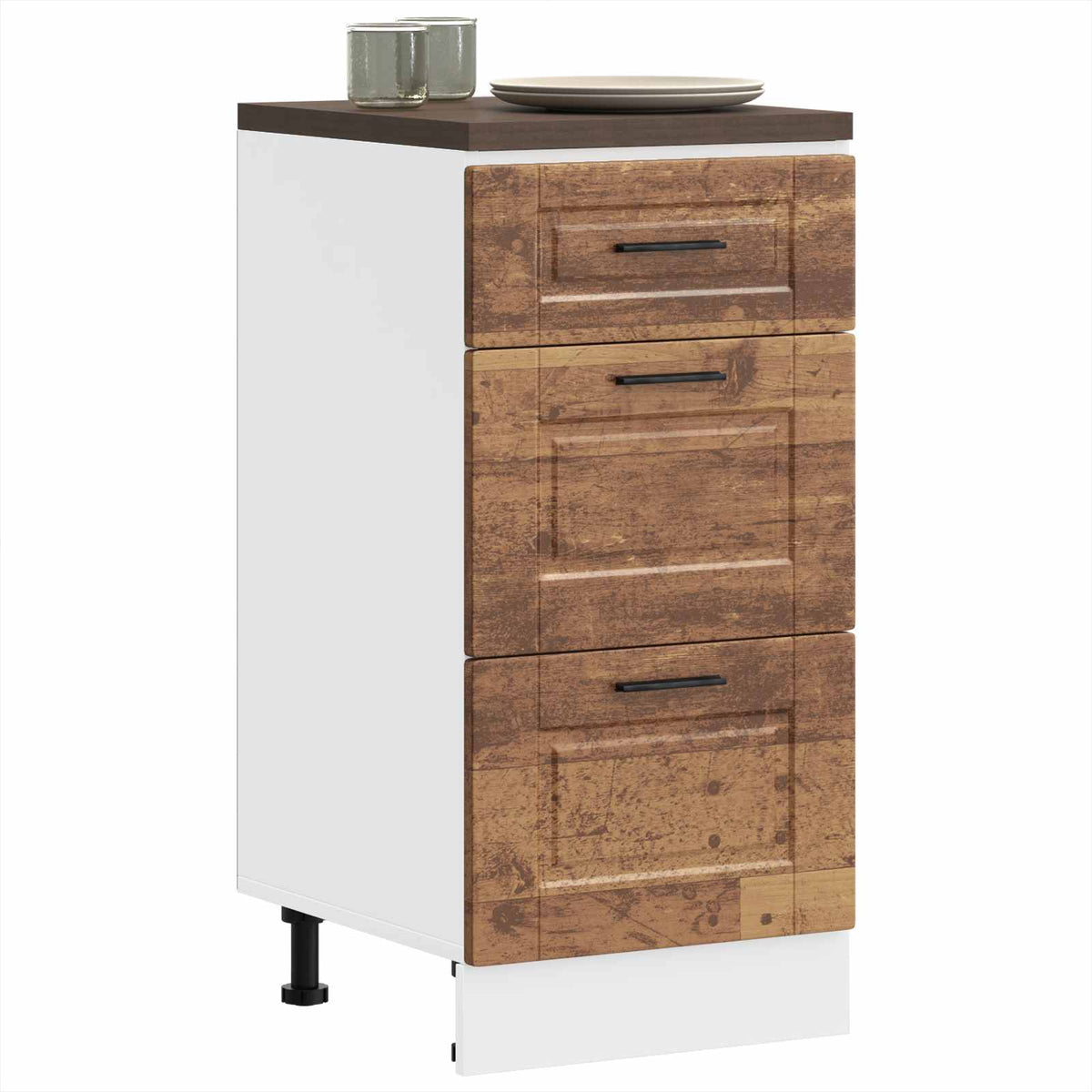 Kitchen Base Cabinet "Porto" Old Wood Engineered Wood