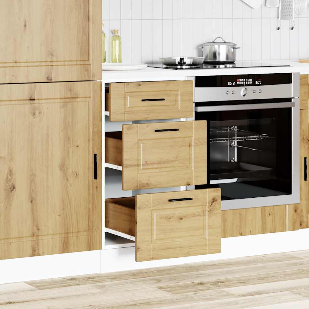 vidaXL Kitchen Base Cabinet Porto Artisan Oak Engineered Wood