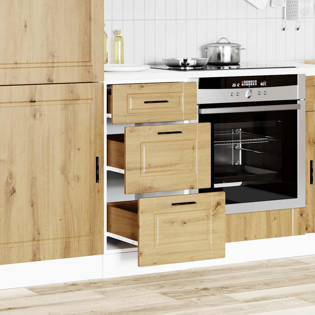 Kitchen Base Cabinet "Porto" Artisan Oak Engineered Wood
