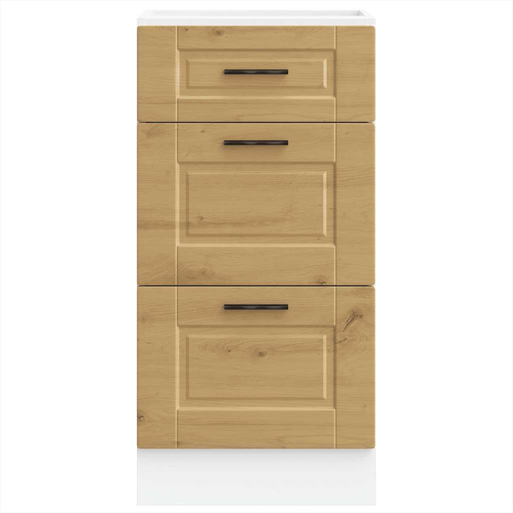 Kitchen Base Cabinet "Porto" Artisan Oak Engineered Wood