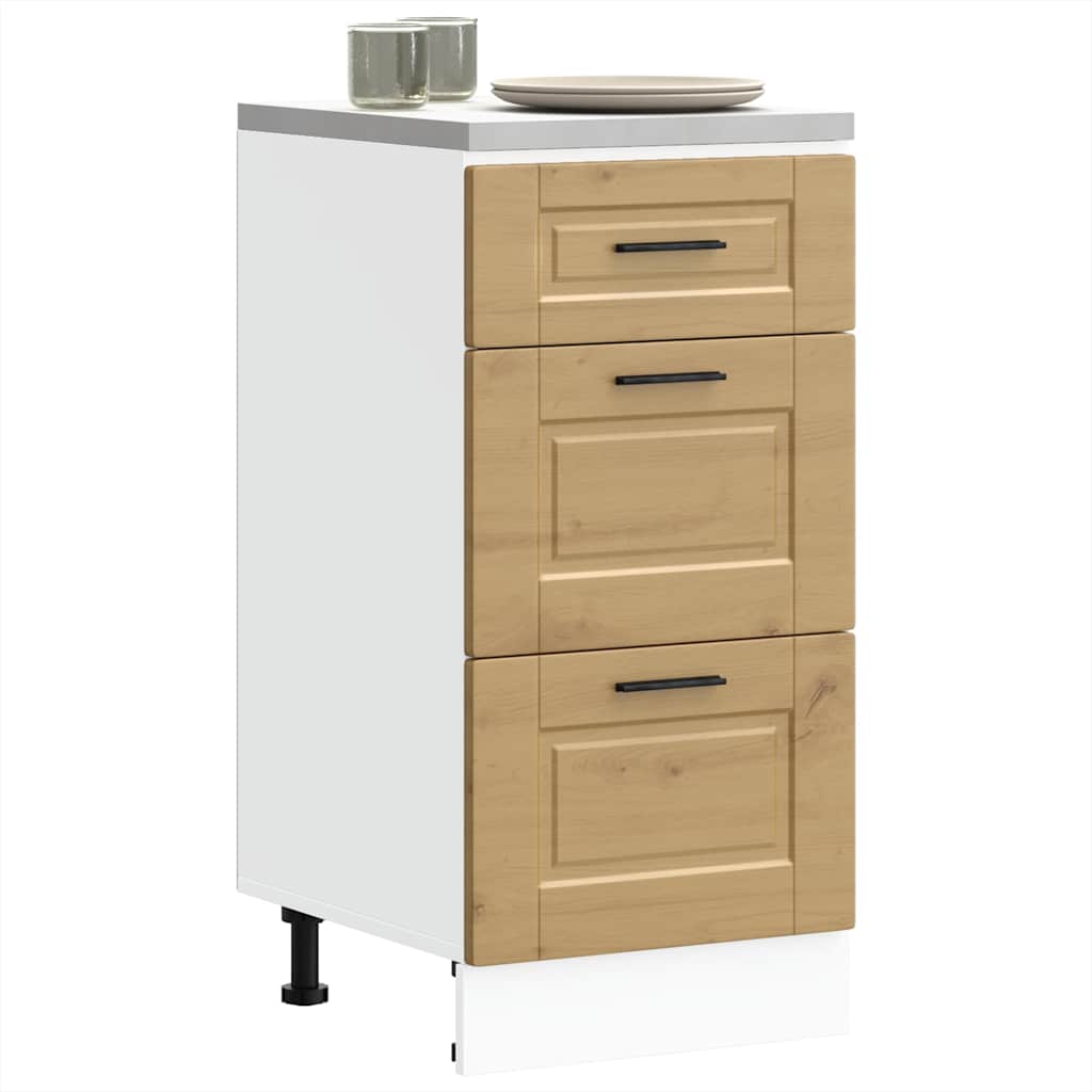 Kitchen Base Cabinet "Porto" Artisan Oak Engineered Wood