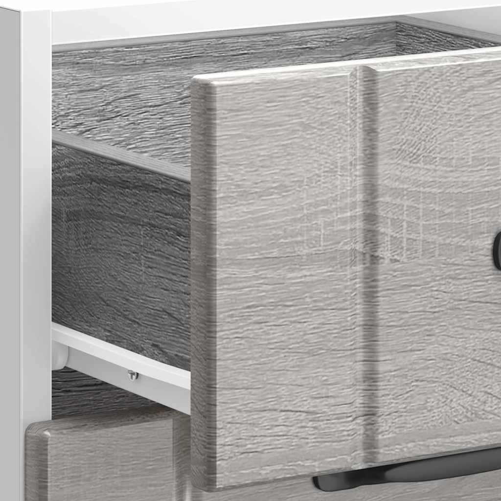 vidaXL Kitchen Base Cabinet Lucca Grey Sonoma Engineered Wood