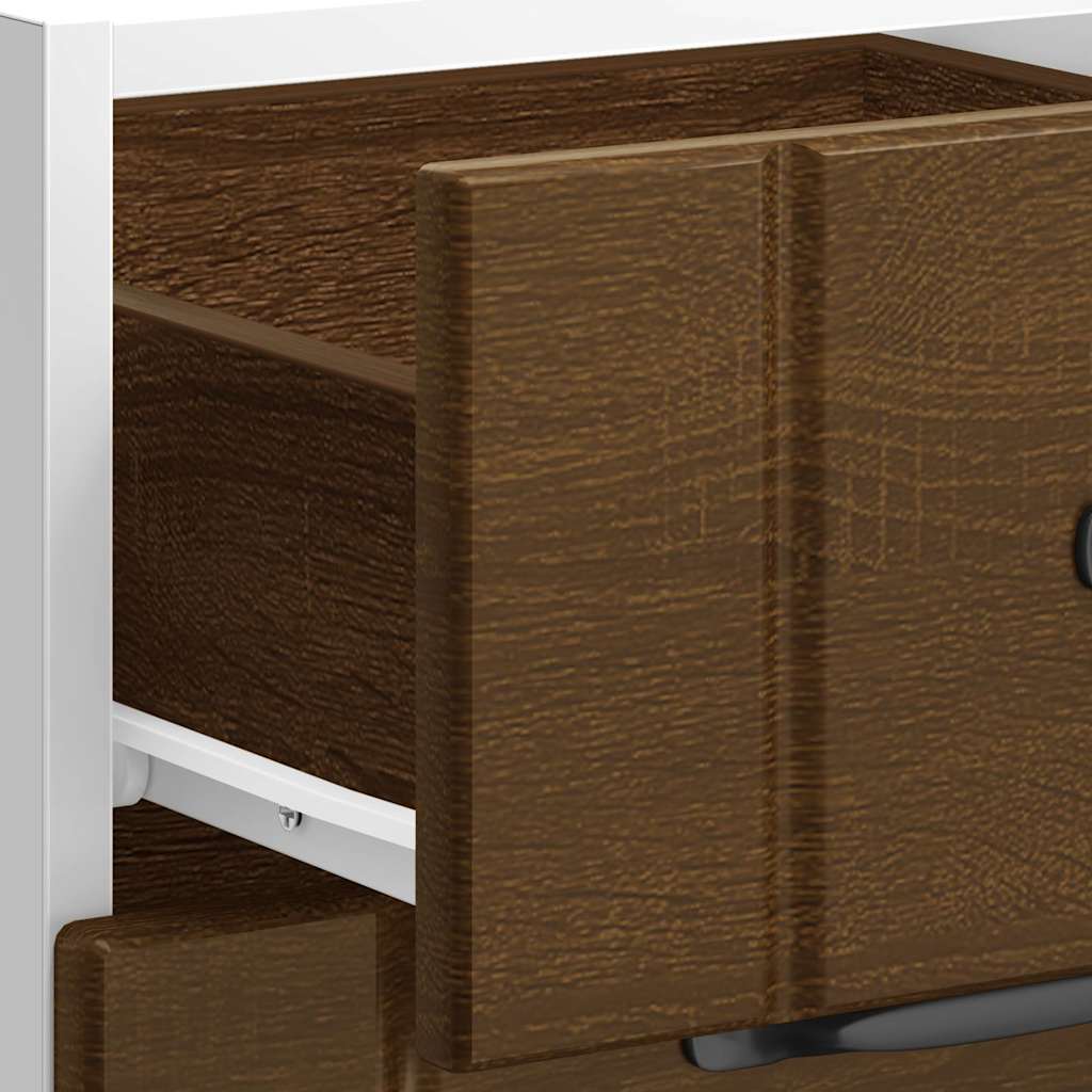 Kitchen Base Cabinet "Lucca" Brown Oak Engineered Wood