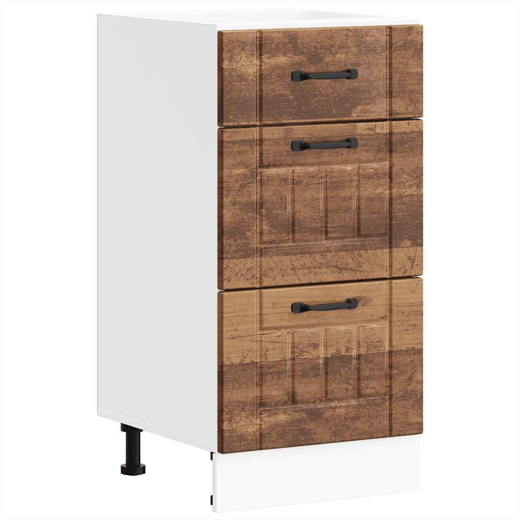 Kitchen Base Cabinet "Lucca" Old Wood Engineered Wood