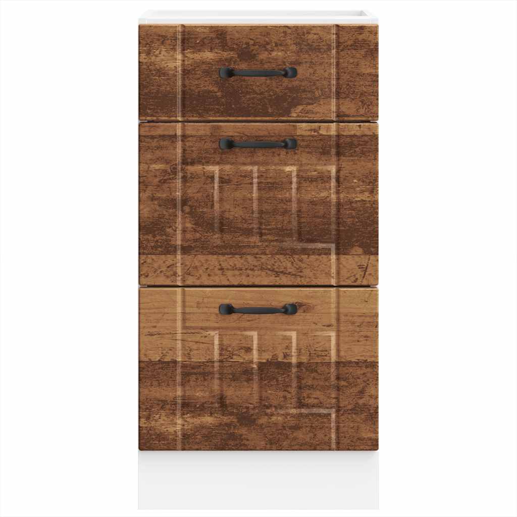 Kitchen Base Cabinet "Lucca" Old Wood Engineered Wood