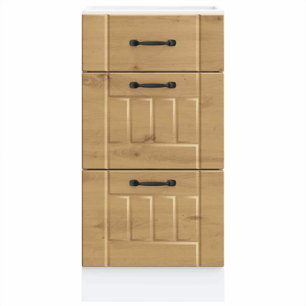 Kitchen Base Cabinet "Lucca" Artisan Oak Engineered Wood