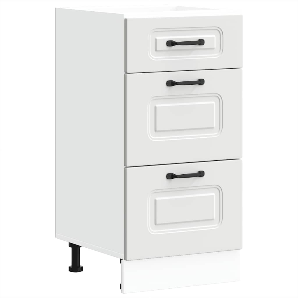 vidaXL Kitchen Base Cabinet Kalmar White Engineered Wood