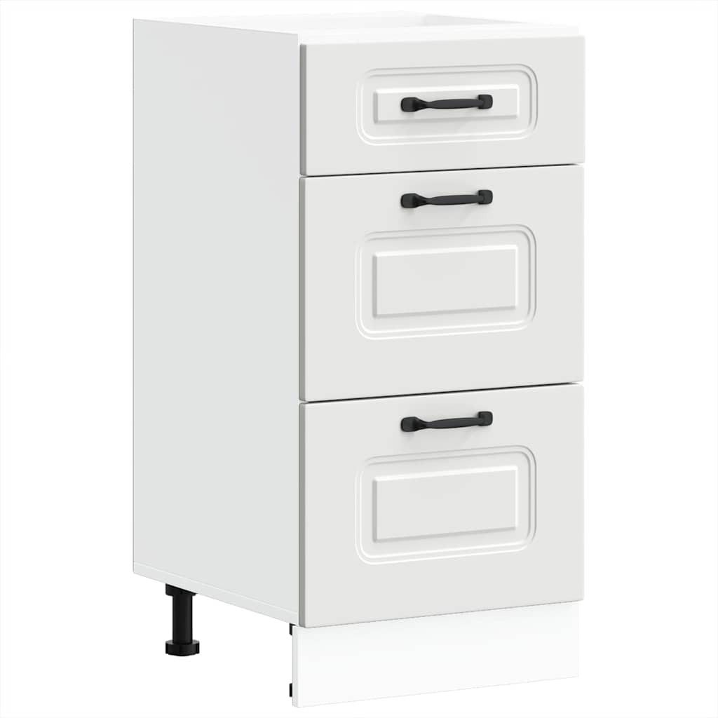 Kitchen Base Cabinet "Kalmar" White Engineered Wood