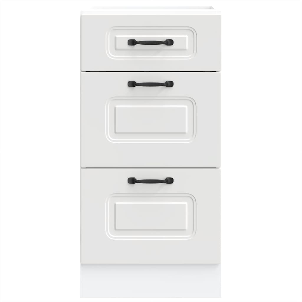 vidaXL Kitchen Base Cabinet Kalmar White Engineered Wood