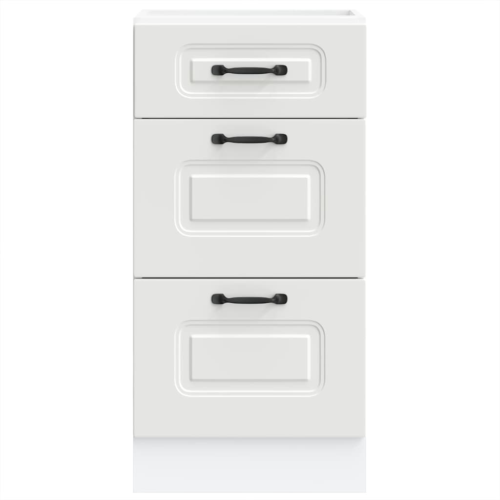 Kitchen Base Cabinet "Kalmar" White Engineered Wood