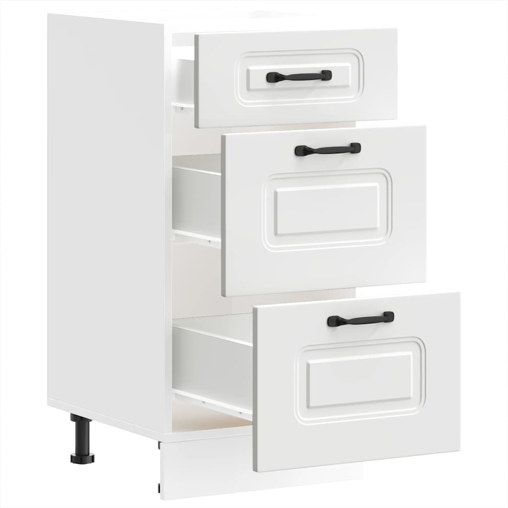 vidaXL Kitchen Base Cabinet Kalmar White Engineered Wood