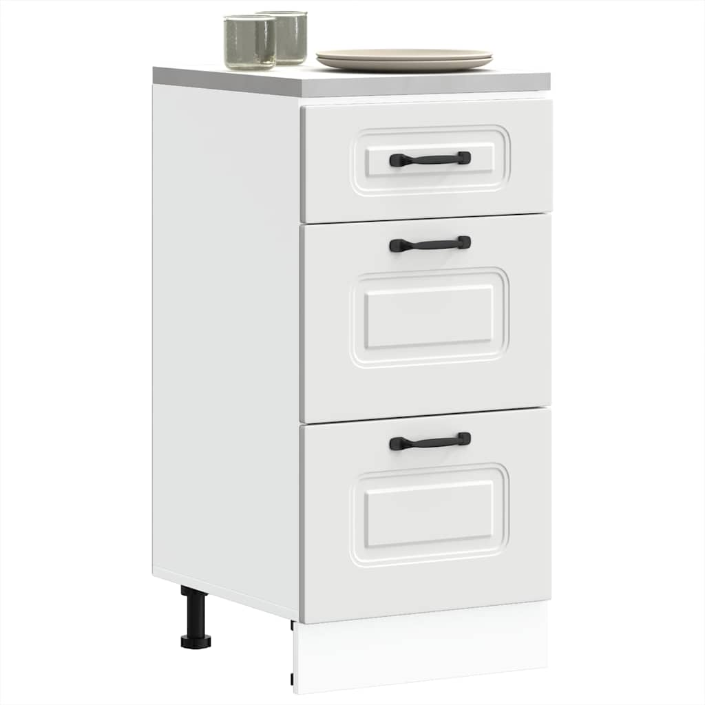 vidaXL Kitchen Base Cabinet Kalmar White Engineered Wood