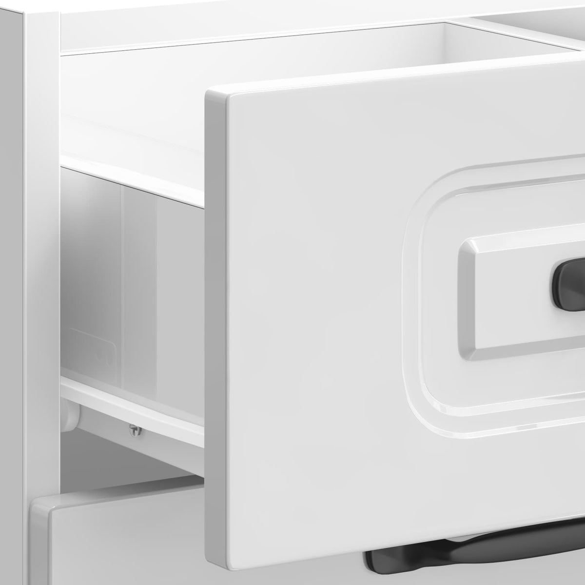 Kitchen Base Cabinet "Kalmar" High Gloss White Engineered Wood