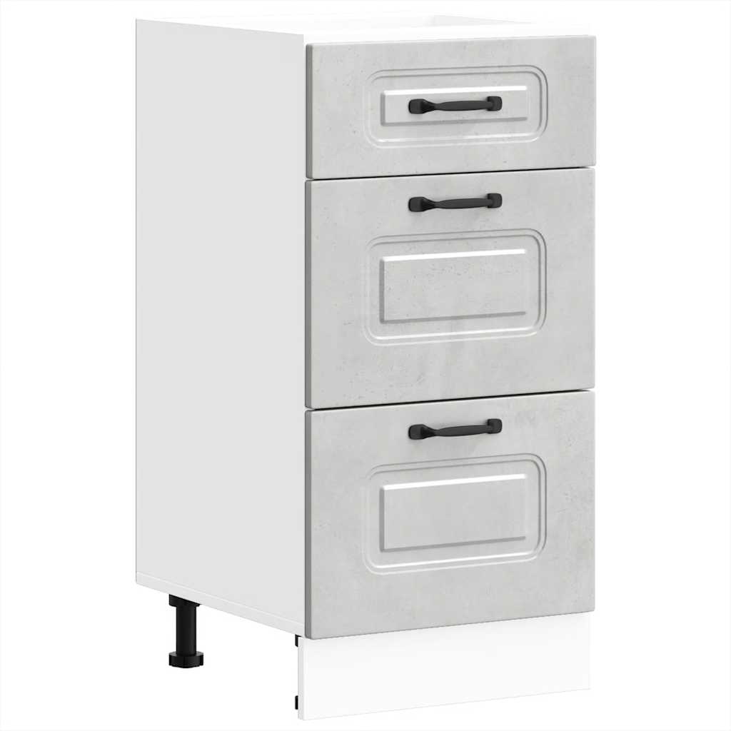 vidaXL Kitchen Base Cabinet Kalmar Concrete Grey Engineered Wood