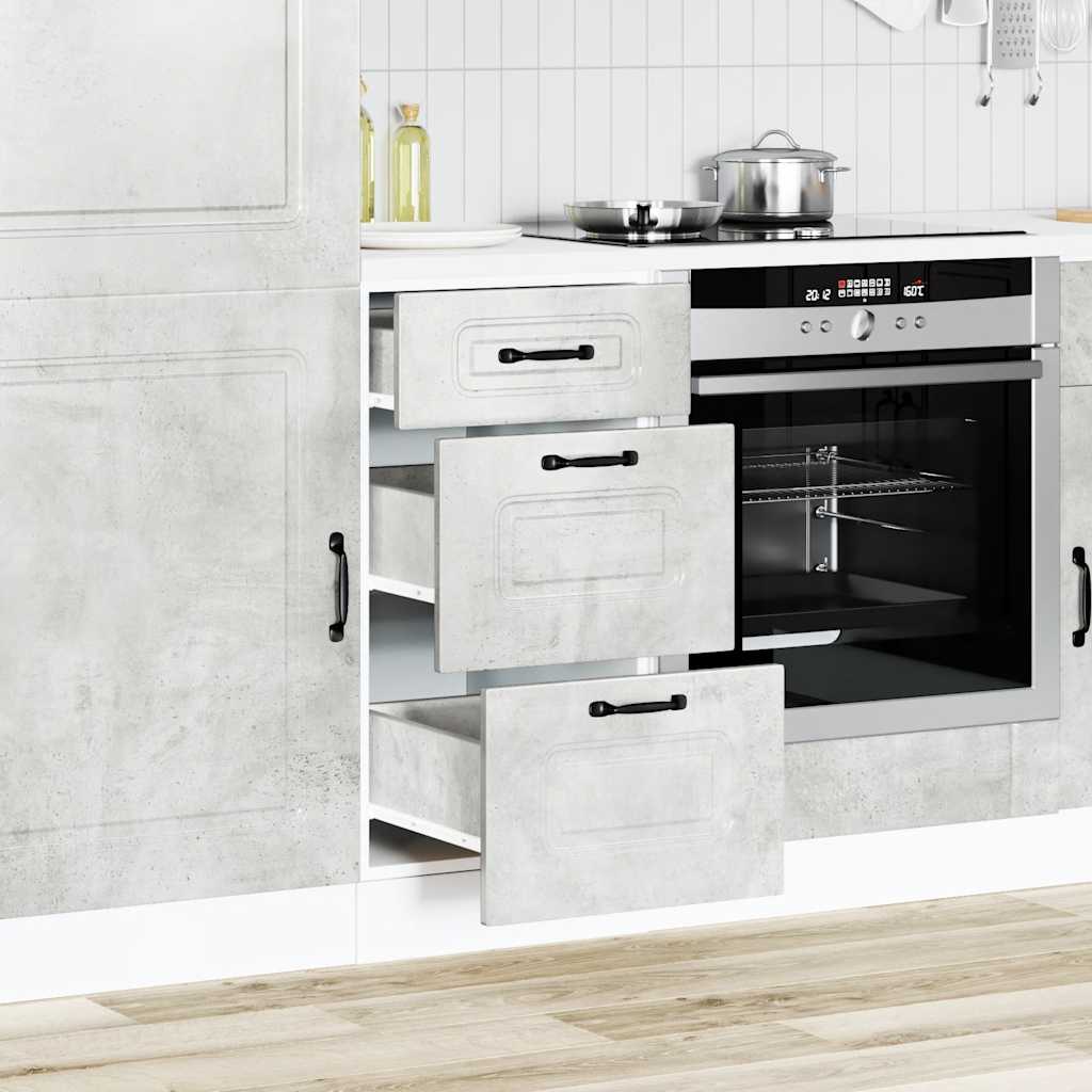 vidaXL Kitchen Base Cabinet Kalmar Concrete Grey Engineered Wood