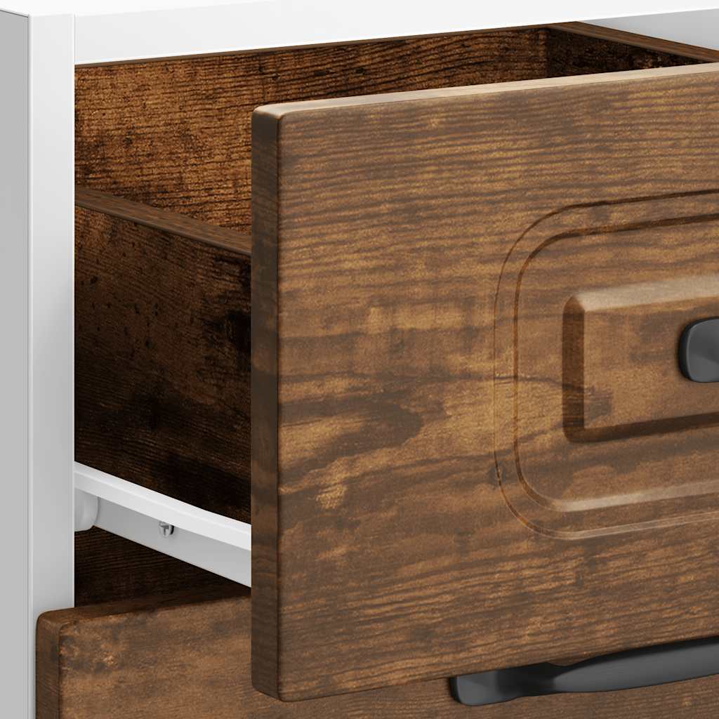 Kitchen Base Cabinet "Kalmar" Smoked Oak Engineered Wood