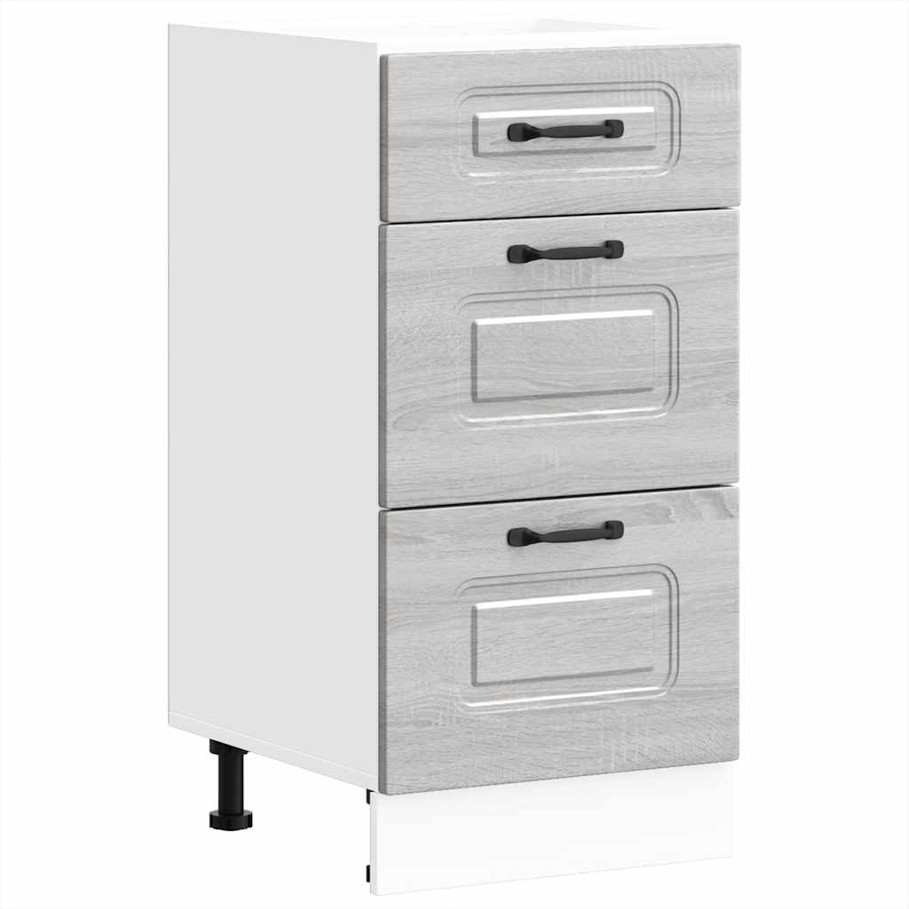 vidaXL Kitchen Base Cabinet Kalmar Grey Sonoma Engineered Wood