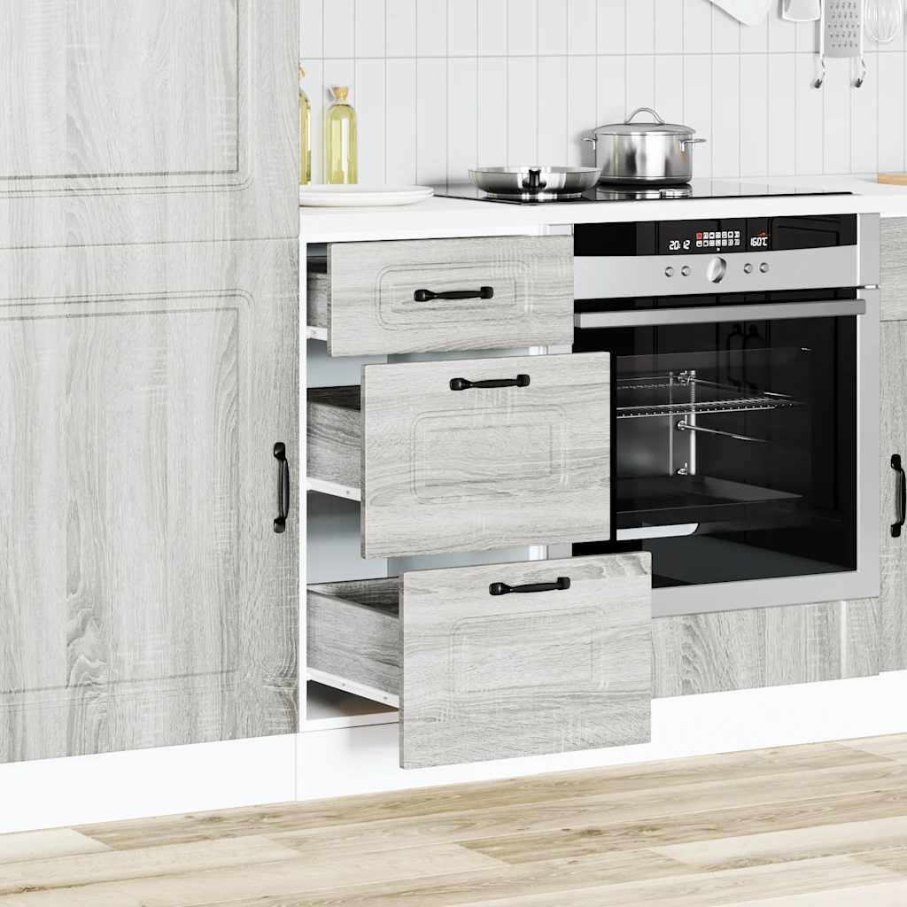 vidaXL Kitchen Base Cabinet Kalmar Grey Sonoma Engineered Wood