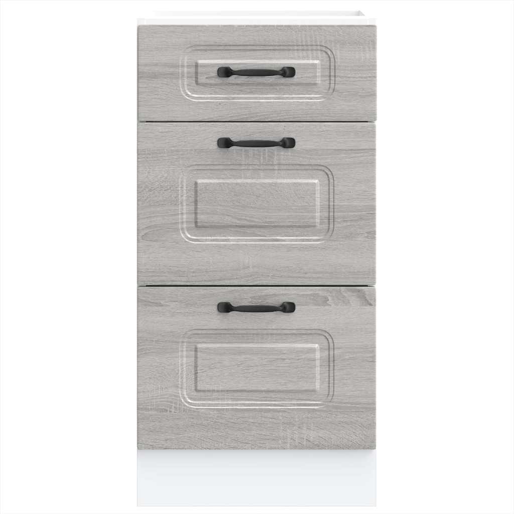 vidaXL Kitchen Base Cabinet Kalmar Grey Sonoma Engineered Wood