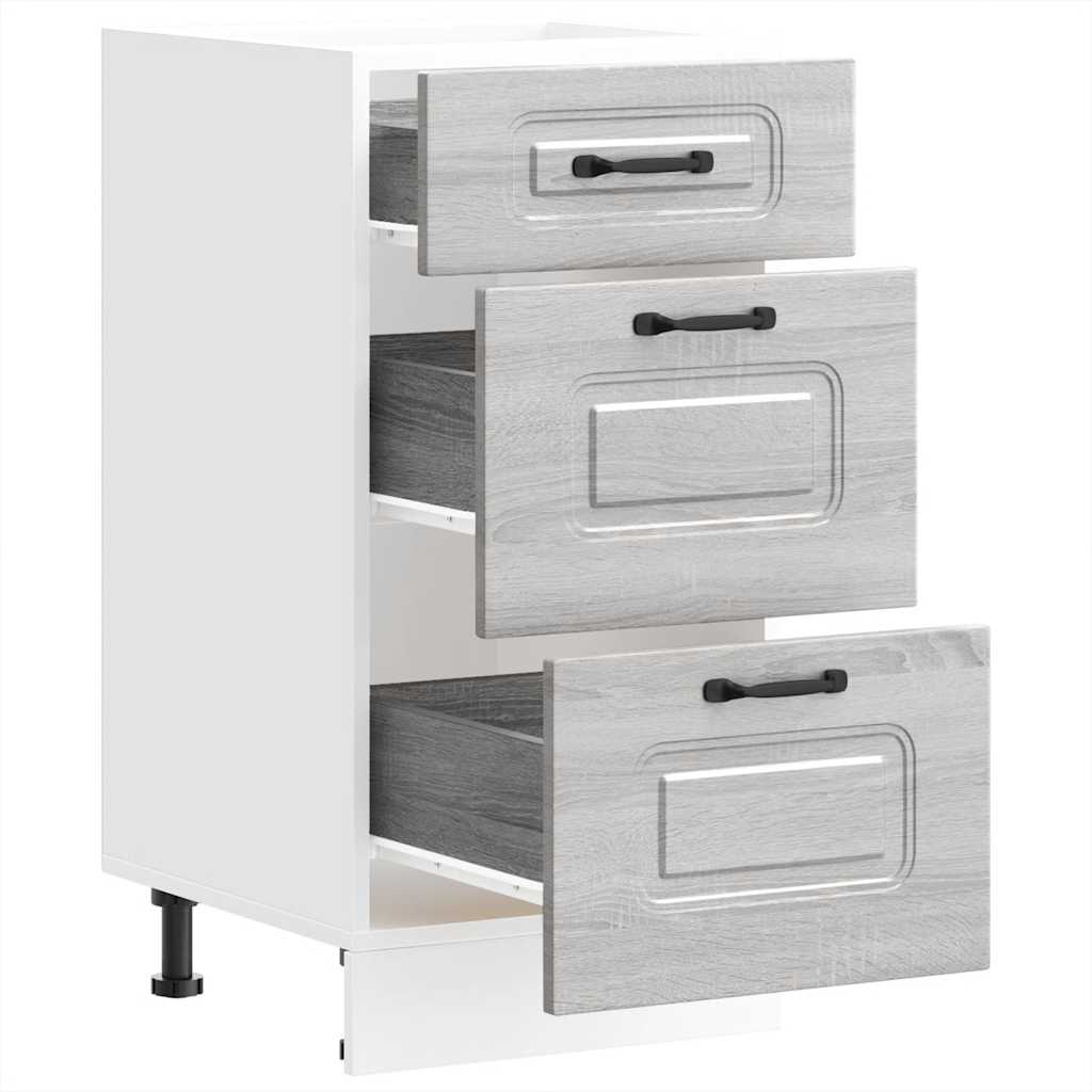 vidaXL Kitchen Base Cabinet Kalmar Grey Sonoma Engineered Wood