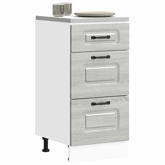 vidaXL Kitchen Base Cabinet Kalmar Grey Sonoma Engineered Wood