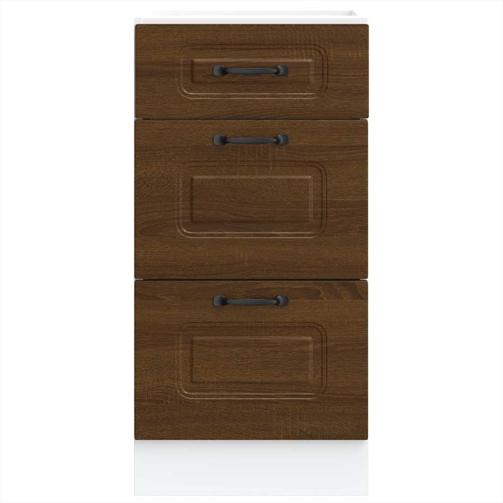 vidaXL Kitchen Base Cabinet Kalmar Brown Oak Engineered Wood