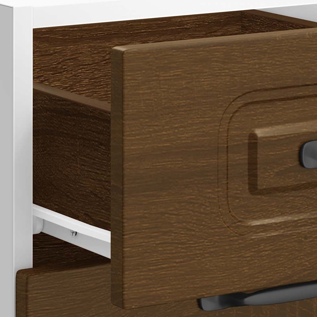 Kitchen Base Cabinet "Kalmar" Brown Oak Engineered Wood