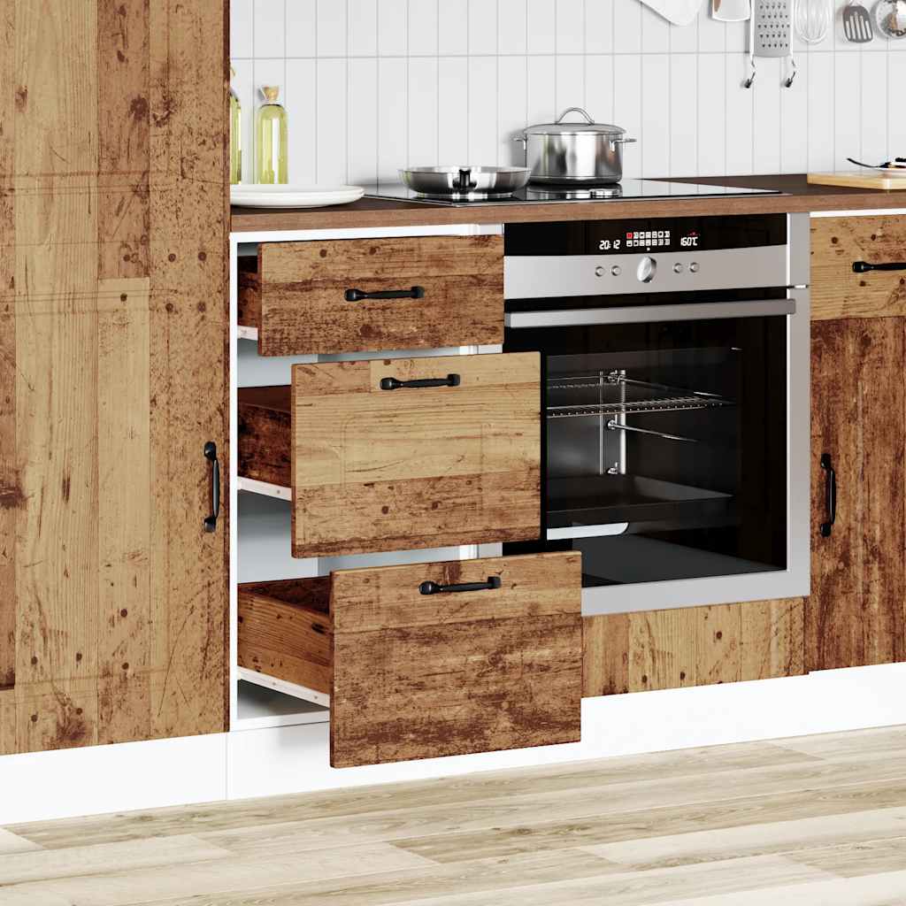 vidaXL Kitchen Base Cabinet Kalmar Old Wood Engineered Wood