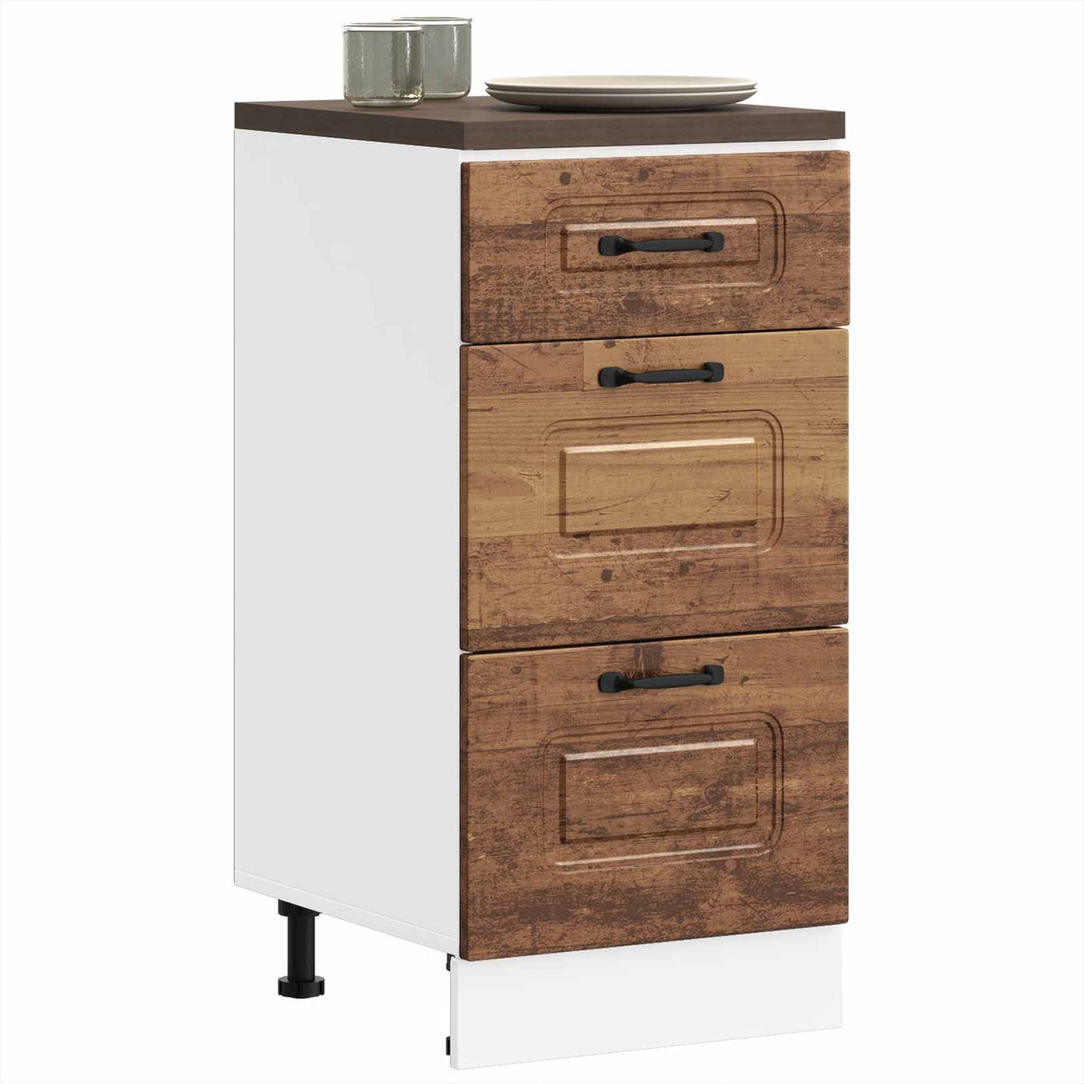 Kitchen Base Cabinet "Kalmar" Old Wood Engineered Wood