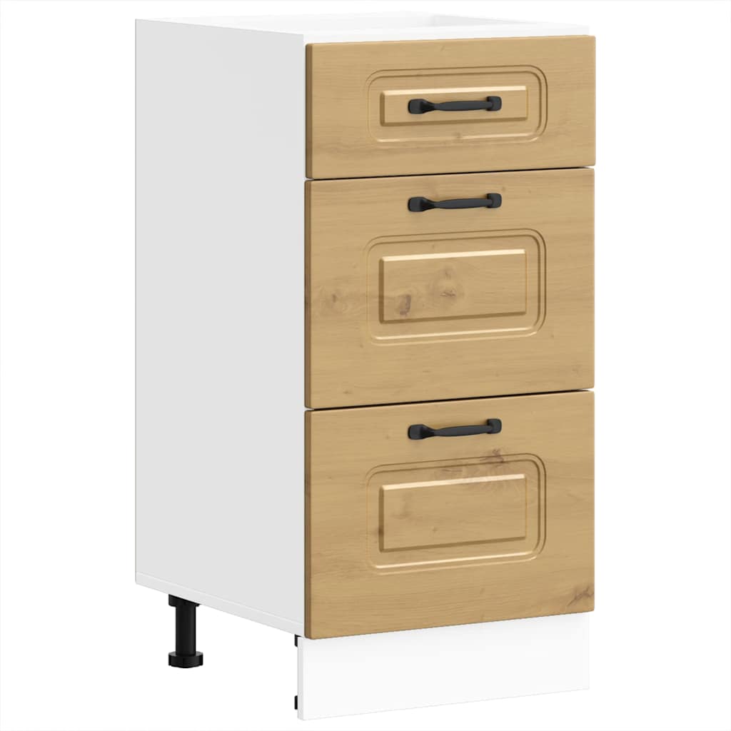 Kitchen Base Cabinet "Kalmar" Artisan Oak Engineered Wood
