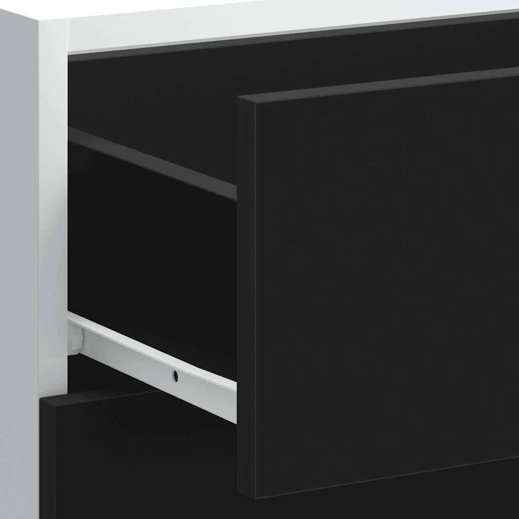 vidaXL Kitchen Base Cabinet Black Engineered Wood