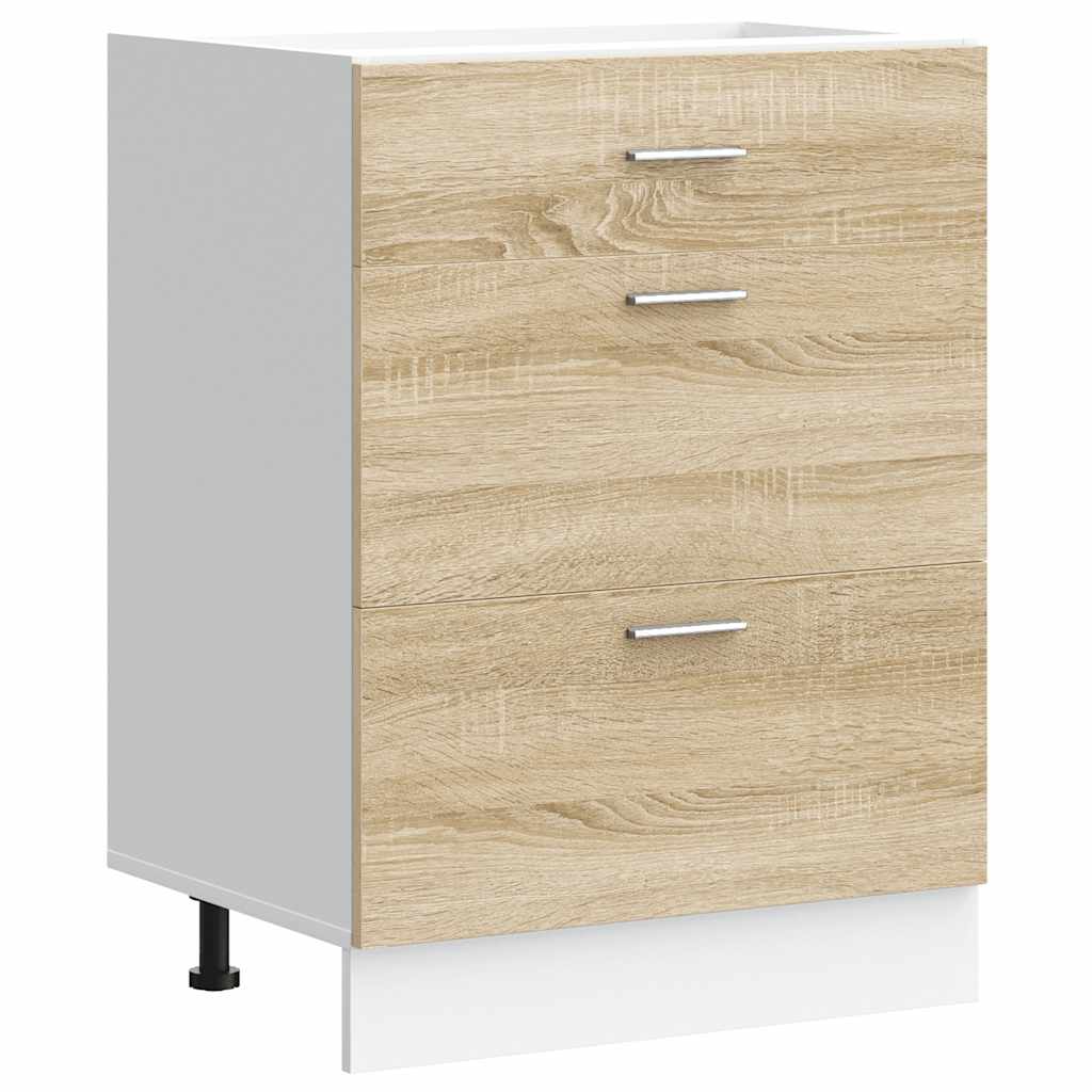 vidaXL Kitchen Base Cabinet Sonoma Oak Engineered Wood