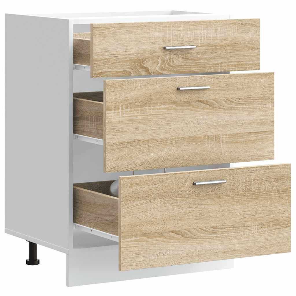 vidaXL Kitchen Base Cabinet Sonoma Oak Engineered Wood