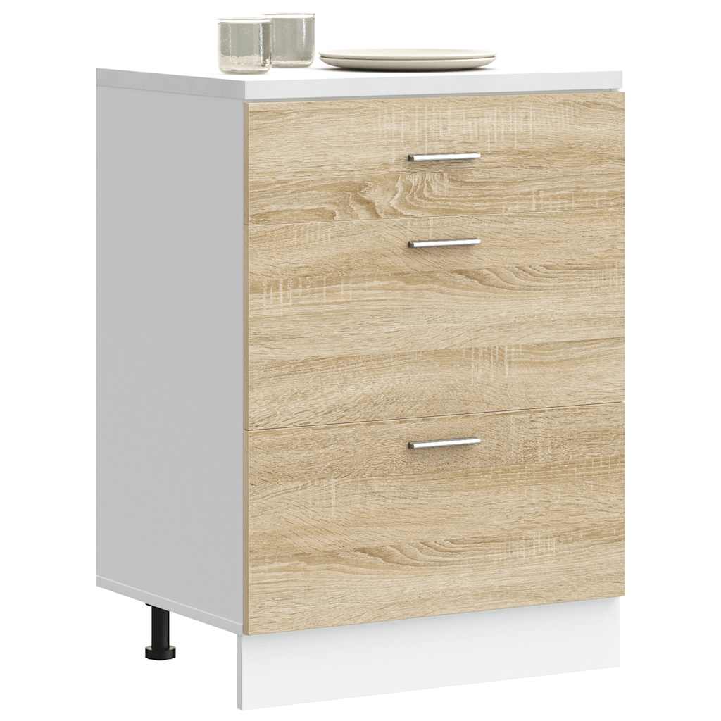 vidaXL Kitchen Base Cabinet Sonoma Oak Engineered Wood