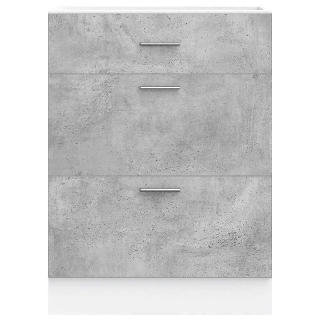 vidaXL Kitchen Base Cabinet Concrete Grey Engineered Wood