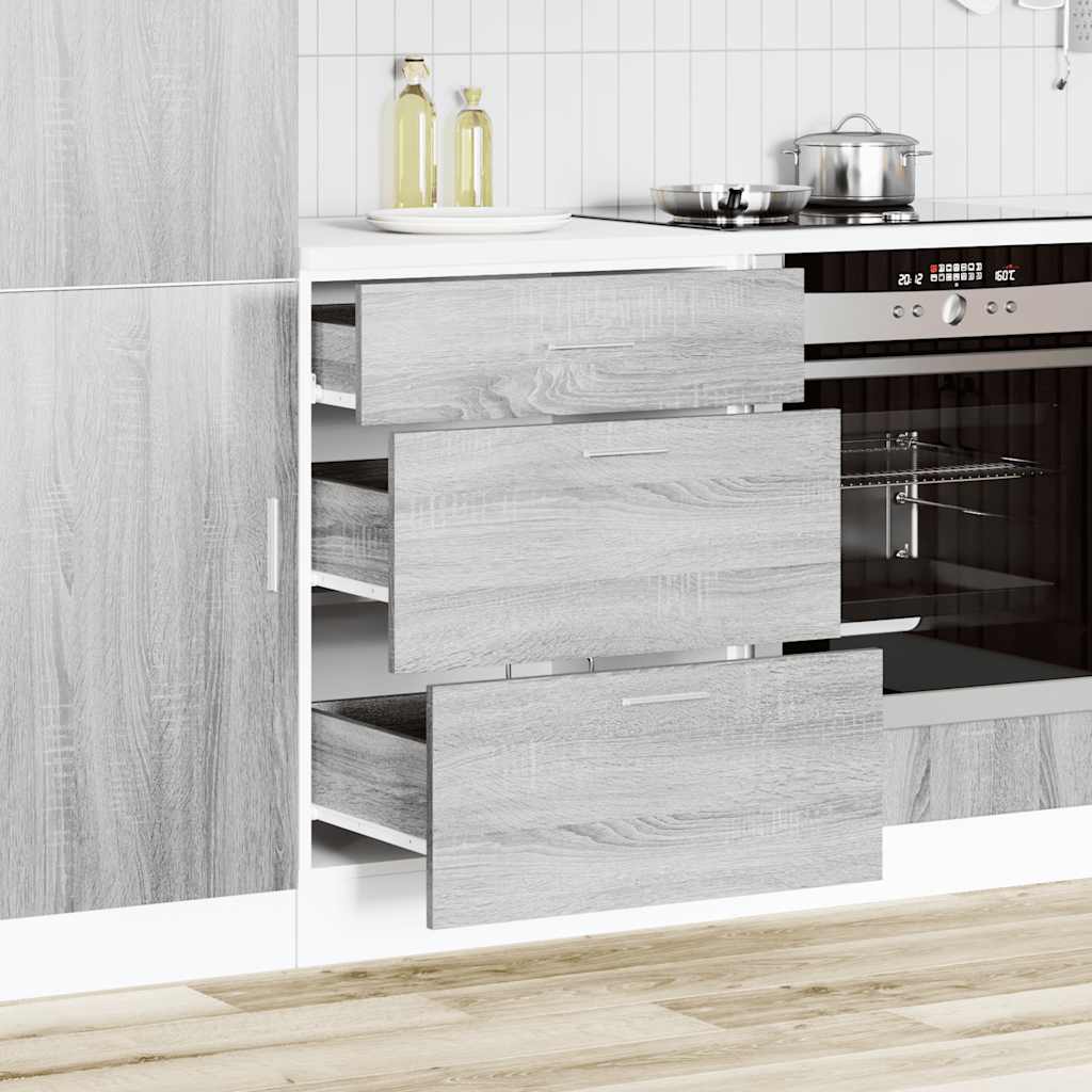 vidaXL Kitchen Base Cabinet Grey Sonoma Engineered Wood