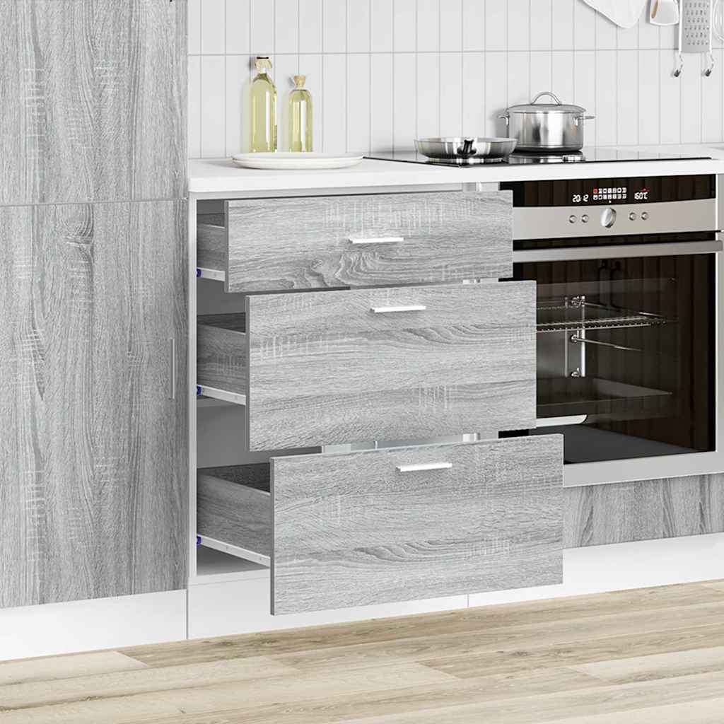 Kitchen Base Cabinet "Lyon" Grey Sonoma Engineered Wood