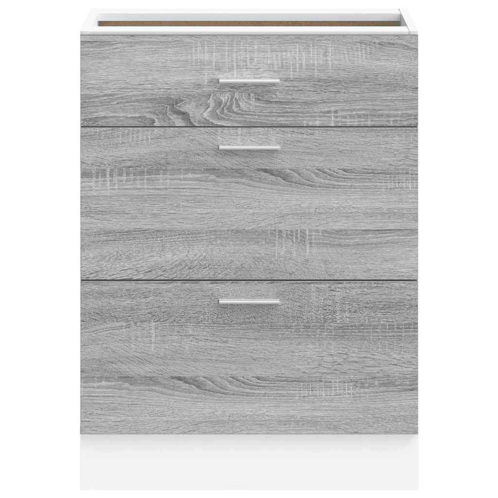 Kitchen Base Cabinet "Lyon" Grey Sonoma Engineered Wood