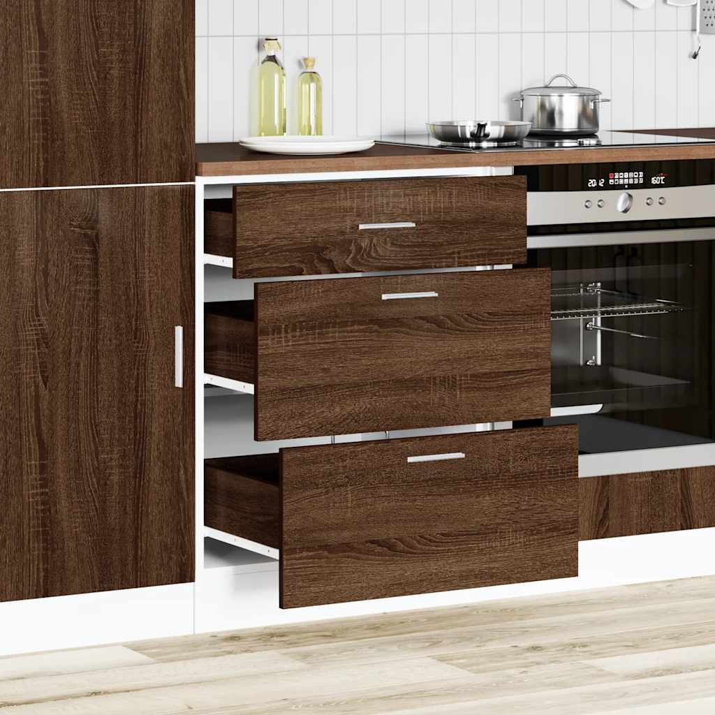 vidaXL Kitchen Base Cabinet Brown Oak Engineered Wood