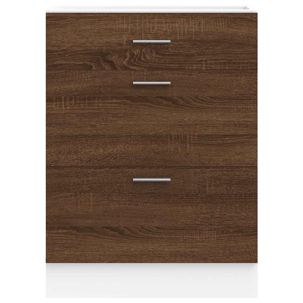 vidaXL Kitchen Base Cabinet Brown Oak Engineered Wood