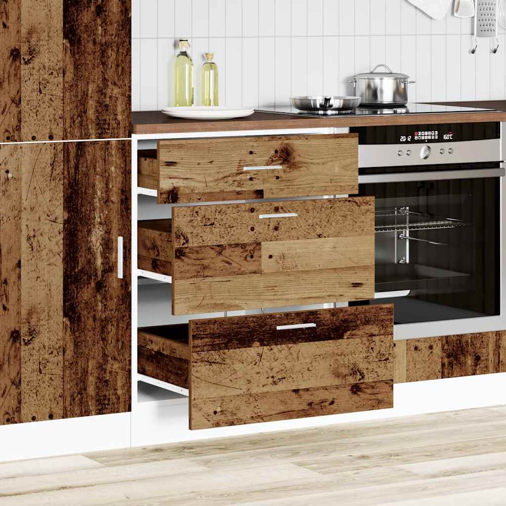 vidaXL Kitchen Base Cabinet Old Wood Engineered Wood