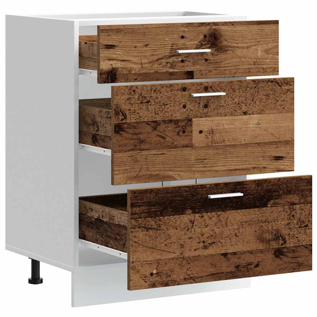 vidaXL Kitchen Base Cabinet Old Wood Engineered Wood