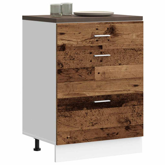 vidaXL Kitchen Base Cabinet Old Wood Engineered Wood