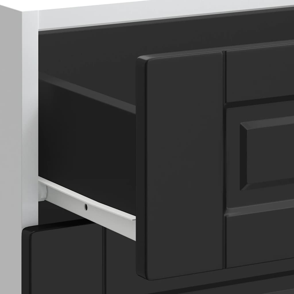 vidaXL Kitchen Base Cabinet Porto Black Engineered Wood